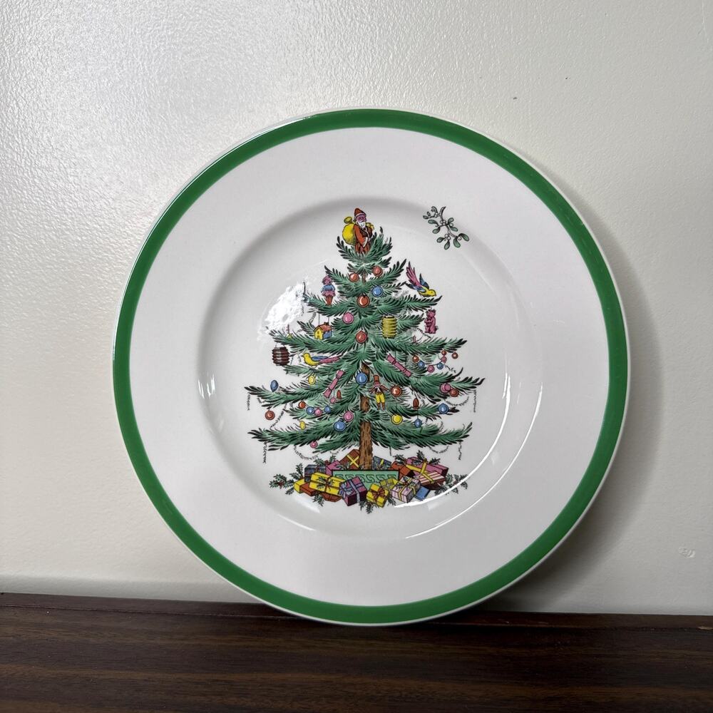 Vintage Spode Christmas Tree Dinner Plate Porcelain Made in England